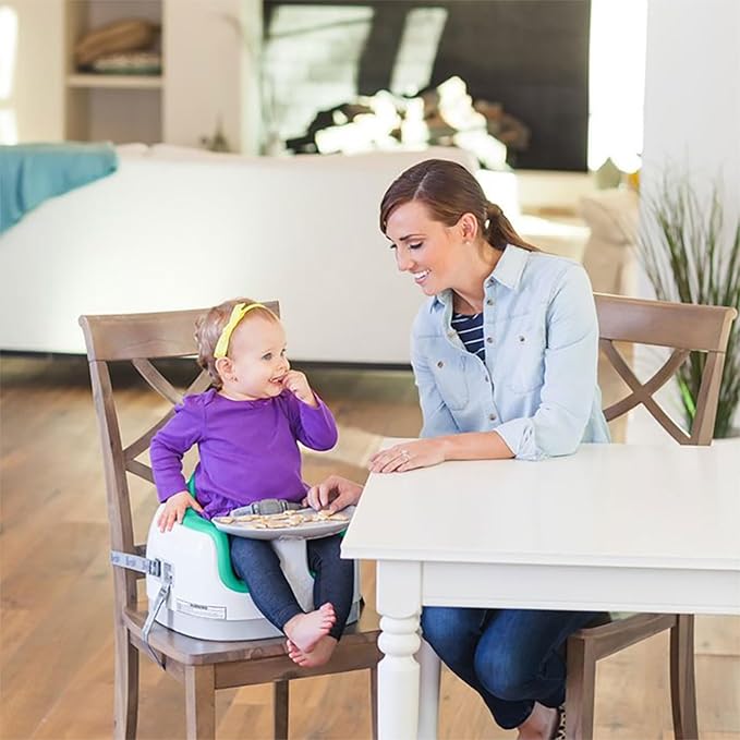 Bumbo 2 Pack 3-in-1 Multi-Seat for 6 to 36 Months, Travel Baby Feeding and Play Floor Seat, All-in-One Portable Booster with Tray & Toddler High Chair, Aqua