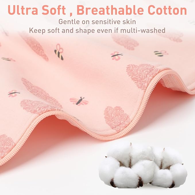 Premium Soft Cotton Swaddle Blanket Sleep Sack Arms Up Design 2 Packs 3-6 Months, Hands Up 3-Way Transitions to Arms-Free Wearable Sleeping Sack Bag for Baby Boys Girls Snug Fit Calms Startle Reflex