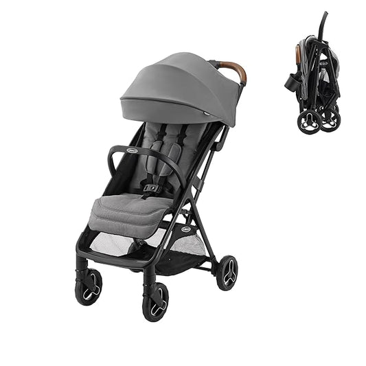 Graco Ready2Jet Compact Stroller – Overhead Friendly Compact Travel Stroller with Automatic Fold, Kingston