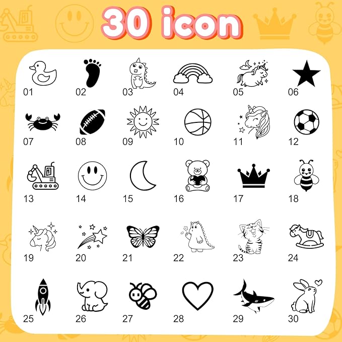 SRdrew Personalized Silicone Bibs Set Custom Engraved Name Icon Toddler Bib Durable Adjustable for Boy Girl