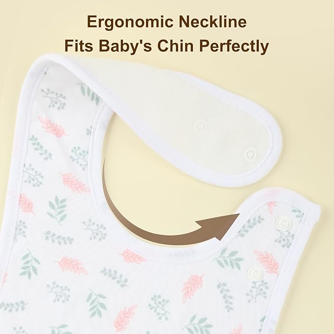 Baby Bibs Soft and Absorbent Organic Cotton Bandana Drool Bibs Set for Boys Girls Newborn 0-36 Months