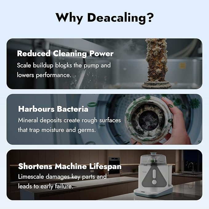 Papablic Descaling Tablets, 25 Count – Compatible with Baby Brezza, Momcozy, Papablic Bottle Washer, Warmer, Sterilizer & Formula Maker – Removes Milk & Limescale for Better Performance