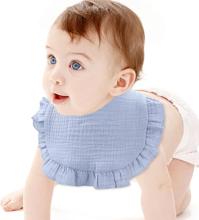 Baby Drool Bibs for Unisex Girls Boys 12 Pack Baby Muslin Bibs for Drooling and Teething