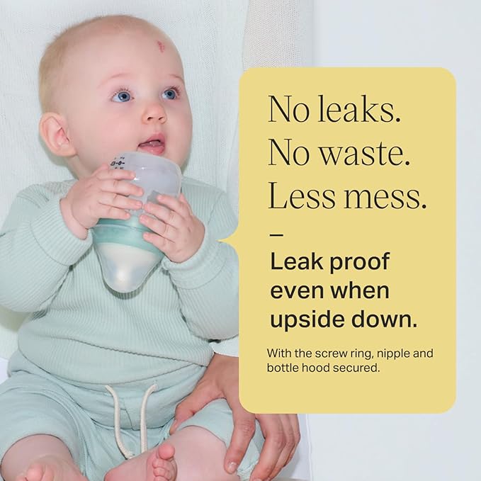 Tommee Tippee Advanced Anti-Colic 5 oz BPA Free Baby Bottles, Newborn 0+ Months, Slow Flow Breast-Like Nipple, Unique Design Keeps Air Away from Milk and Baby, Clear, Pack of 2