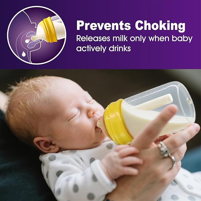 PPSU Nursing Baby Bottle, Newborn Bottles for Breastfeeding Babies, Anti-Colic, Natural Feel, Wide Neck Nipple﻿, Easy to Clean, Heat Resistant to 180°C/356°F, 5oz, 8oz, 0-6m(5 oz, 8 oz)