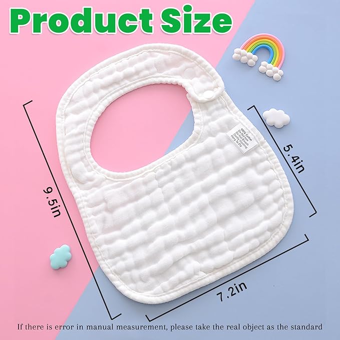 Baby Bibs Muslin Drool Teething Drooling Bibs for Baby Girl Boy Muslin Cotton