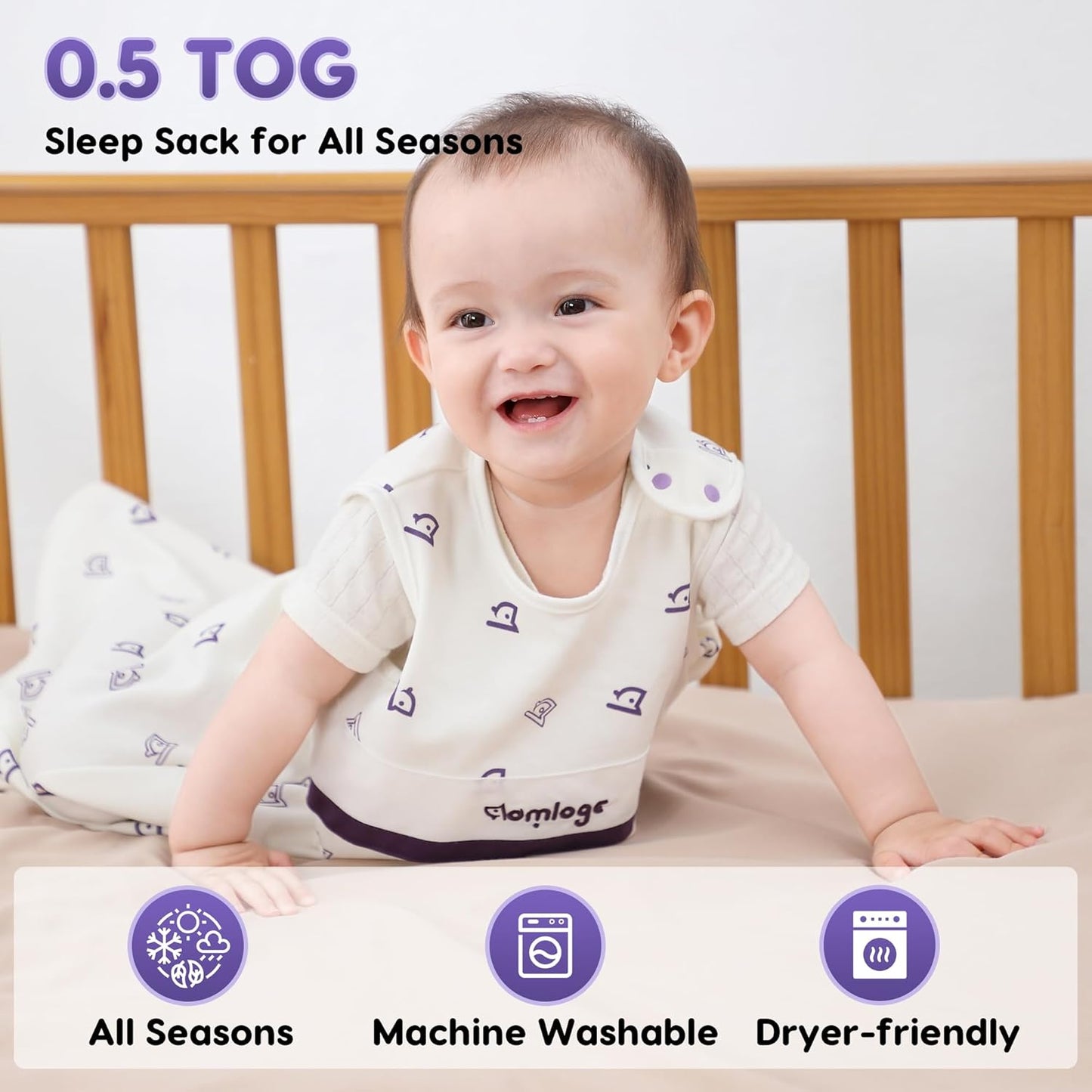 PuppyNap Baby Sleep Sack, Toddler Sleep Sack 2-Pack Set, Sleep Sack 18-24 Months, 100% Organic Cotton Sleep Sack with 2-Way Zipper