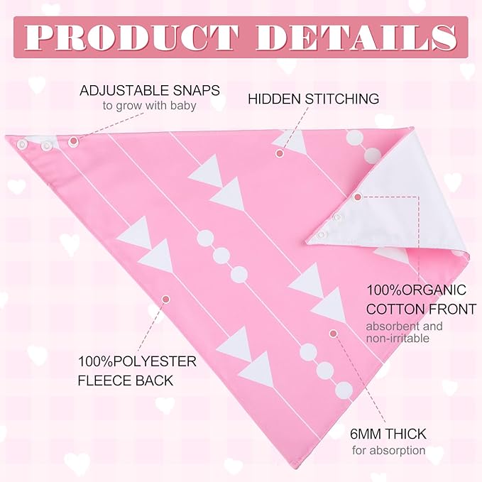 Janmercy 5 Pack Adult Drool Bandana Bibs Soft Adjustable Absorbent Christmas Drool Bibs for Christmas Special Needs Unisex Men Women