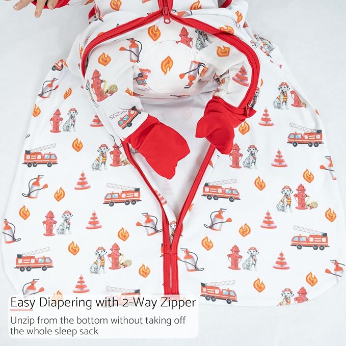 LollyBanks Baby Sleep Sack, 100% Cotton Wearable Blanket 2-Way Zipper Sleep Sacks