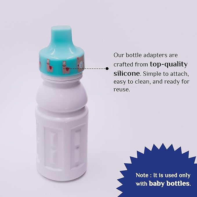 Refresh-a-Baby Reusable Bottle Top Spout Adapter – Reusable, Easily Convert Any Bottle into a Spill-Proof Sippy – Perfect for Travel & Everyday Use, BPA-Free, Dishwasher Safe - Pack of 2 (Llama)