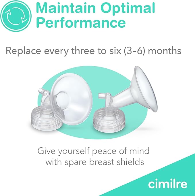 Cimilre 28MM Breast Shields, Spare & Replacement Breast Shields for The Cimilre Breast Pump, Comfortable Breast Pump Parts for Nursing Moms, 28MM Shields (Set of 2)