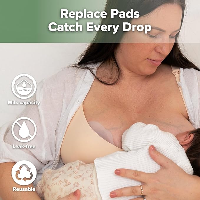 haakaa Petal Soft Silicone Milk Collector丨Discreet Leak-Protection Breast Milk Saver, Reusable Breast Shells Milk Collection Cup for Breastfeeding with Cleaning Brush- 2PCS