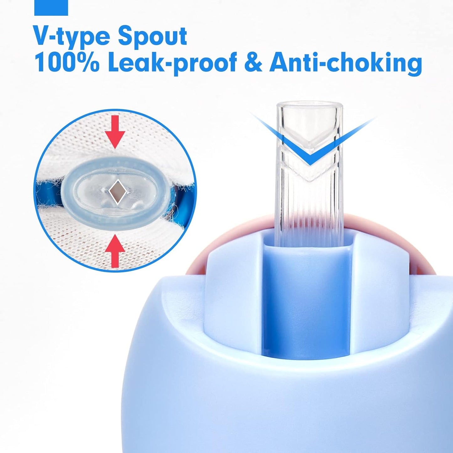 hahaland Sippy Cup for 6+ Month Old - 2 in 1 Spout & Straw Sippy Cups for Toddlers 1-3 No Spill Transition Weighted Straw Toddler Cups - 1 Cup with 2 Nipples