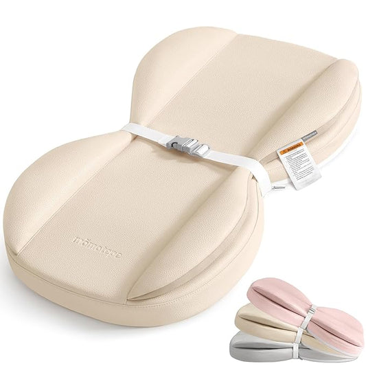 Mamatepe Leather Baby Changing Pad with Waterproof & Wipe-Clean for Dresser and Table, Lightweight and Portable - Memory Foam Cushion for Comfort, 28X16