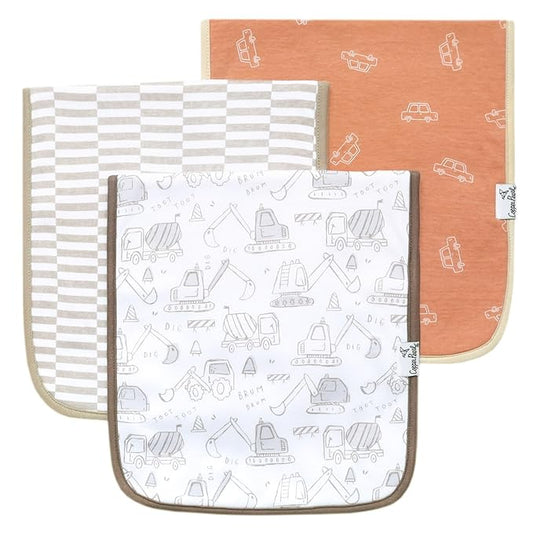 Copper Pearl Baby Burp Cloth Large 21''x10'' Size Premium Absorbent Triple Layer 3-Pack Gift Set Gage