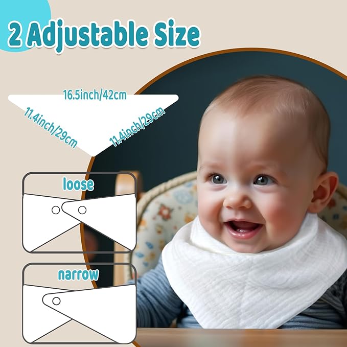 Baby Bibs Muslin Drool Teething Drooling Bibs for Baby Girl Boy Muslin Cotton