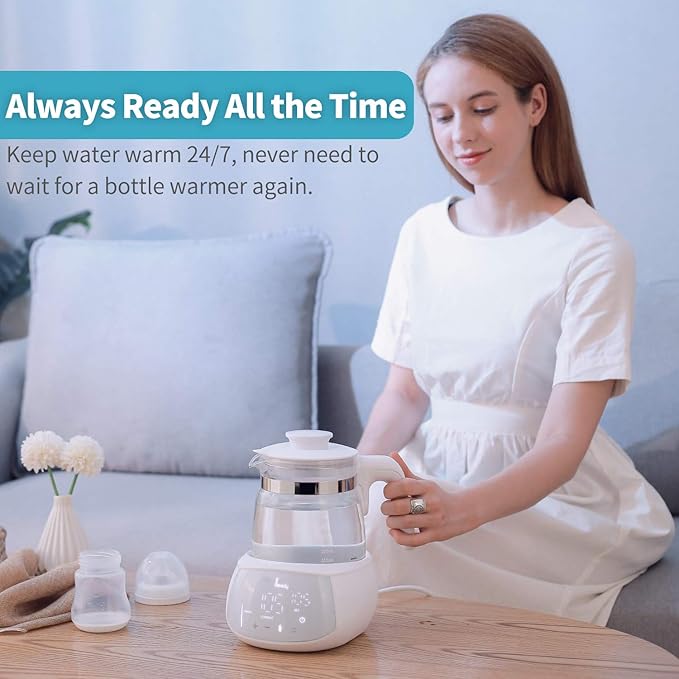 Baby Water Kettle- One Button Boil Cool Down and Keep Warm at Perfect Temperature 24/7 - Dispense Water Instantly- Replace Traditional Bottle Warmer