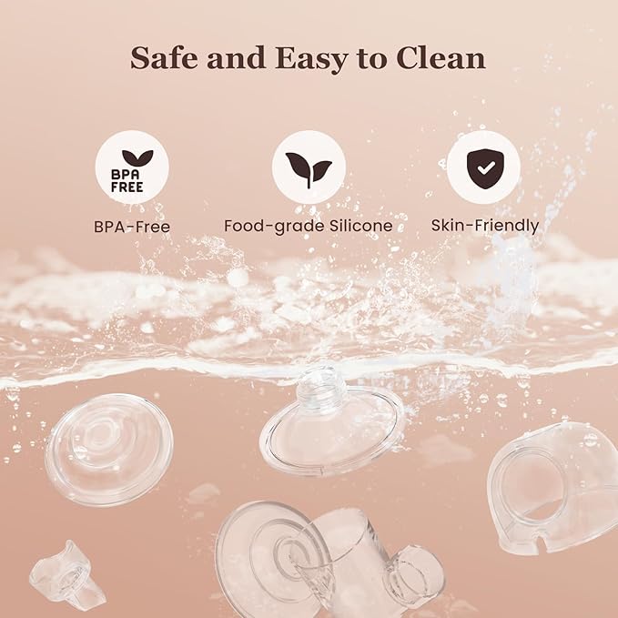 M5 Electric Breast Pump - Wearable Hands-Free Pump with LED Display - 4 Modes & 12 Levels - Portable & Wireless - Soft Double-Sealed Flange - Smart Display - 2 Pack - Elegant Gray