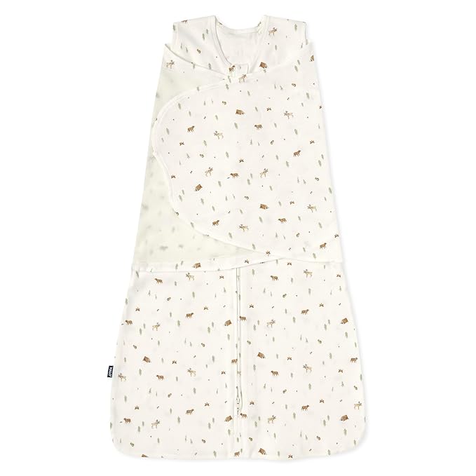 HALO 100% Cotton Sleepsack Swaddle, 3-Way Adjustable Wearable Blanket, TOG 1.5, Campsite, Small, 3-6 Months