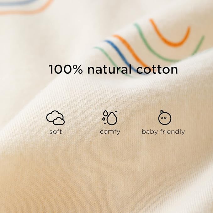 Duomiaomiao 0.5 TOG Toddler Sleep Sack 36-48 Months 100% Cotton Lightweight Baby Sleep Sack with Feet, Breathable Comfy Toddler Wearable Blanket