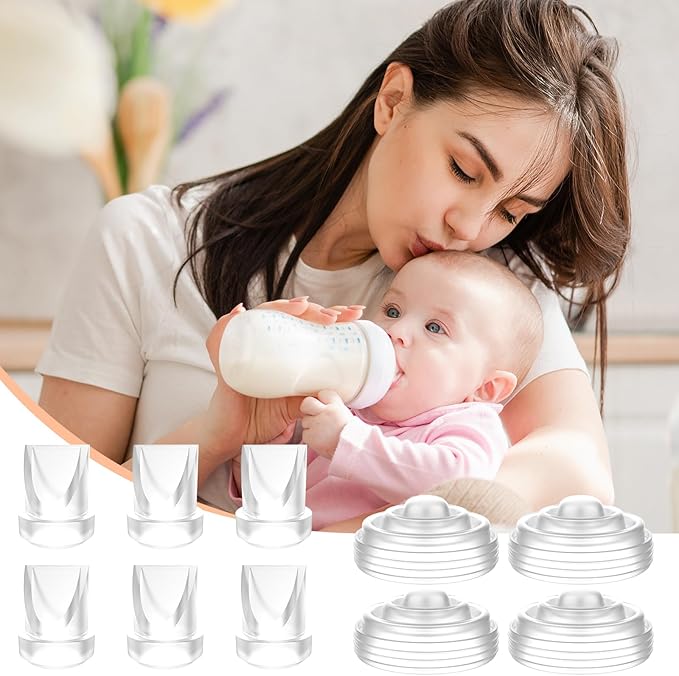 10PCS M5 Breast Pump Parts,6PCS Silicone Duckbill Valve & 4PCS Silicone Diaphragm Compatible with Momcozy M5 Wearable Breastpump,Original Mom Cozy M5 Breastfeeding Essential Replacement Accessories