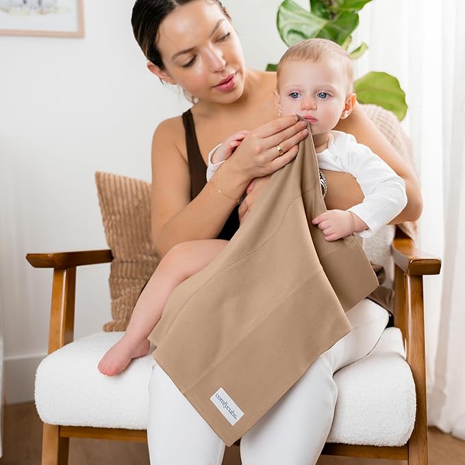 Comfy Cubs Baby Burp Cloths Set (Pack of 10) - Large, 6-Layer, Ultra Absorbent 100% Cotton for Infant Spit-Up, Drool, and Messes - Soft, Gentle, Thoughtful New Born Baby Gifts, Cedar