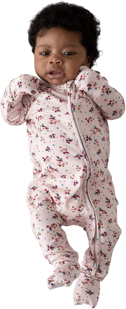 Posh Peanut Convertible Baby Sleepers - Girls Footless Baby Pajamas with 2 Way Zipper for Easy Diaper Changes