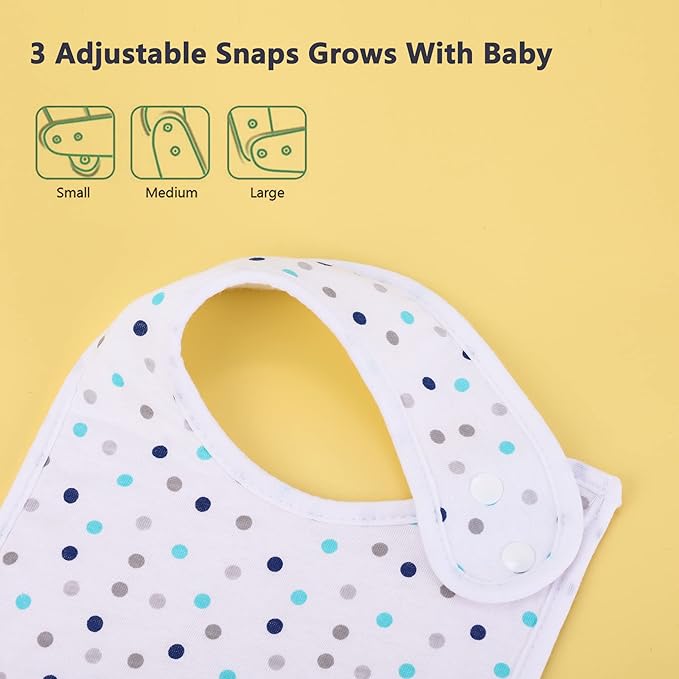 Baby Bibs Soft and Absorbent Organic Cotton Bandana Drool Bibs Set for Boys Girls Newborn 0-36 Months