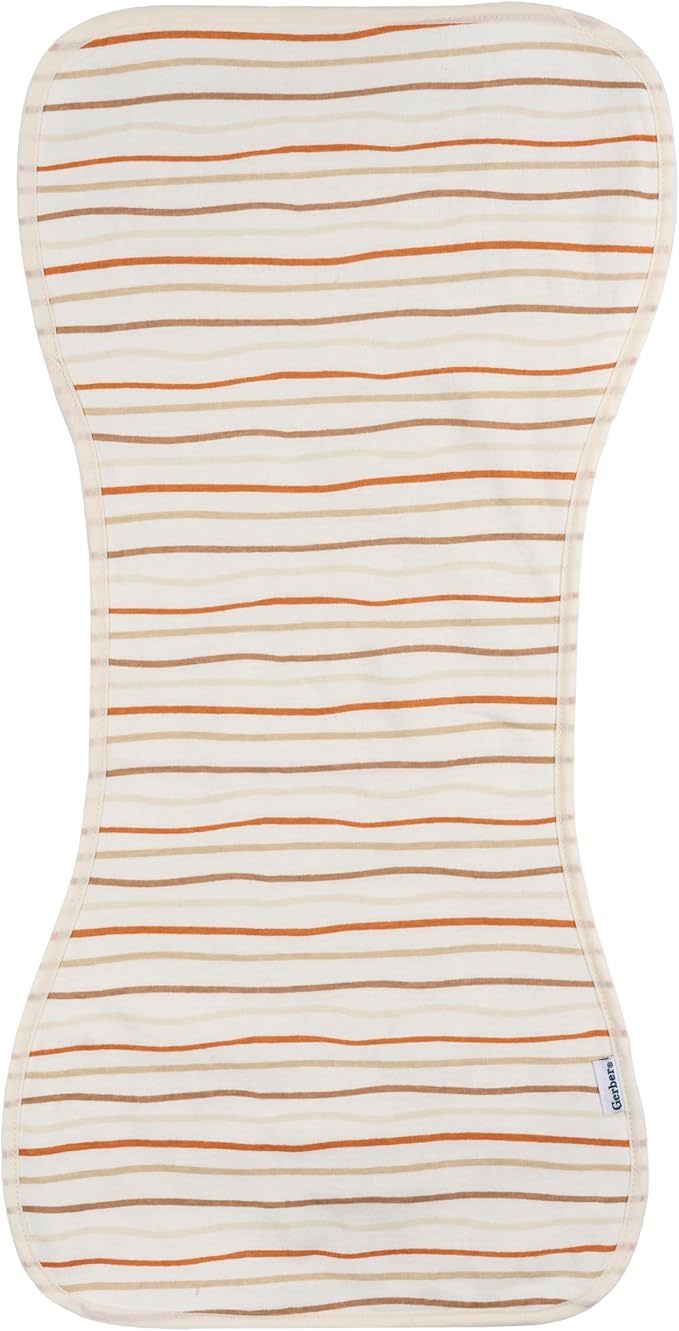 Gerber Baby Unisex Burp Cloths Rust Tan, Size 10.5" x 21" (Pack of 60)