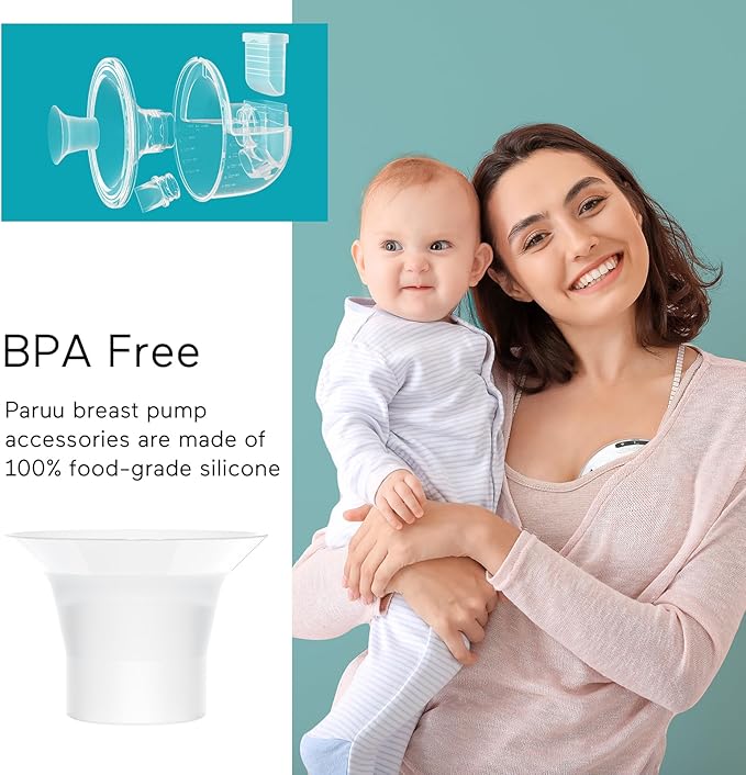 Paruu P10 Flange Insert 21mm, Original Breast Pump Parts, Wearable Breast Pump Replacement Accessories, 2 Pack