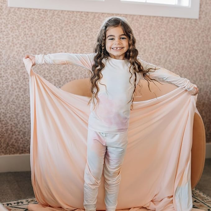 Copper Pearl Large Premium Knit Baby 3 Layer Stretchy Quilt Blanket Nova