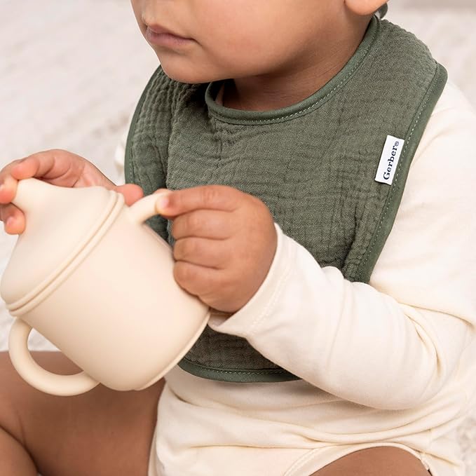 Gerber Unisex Baby Muslin 8 Pack Drooling Bibs