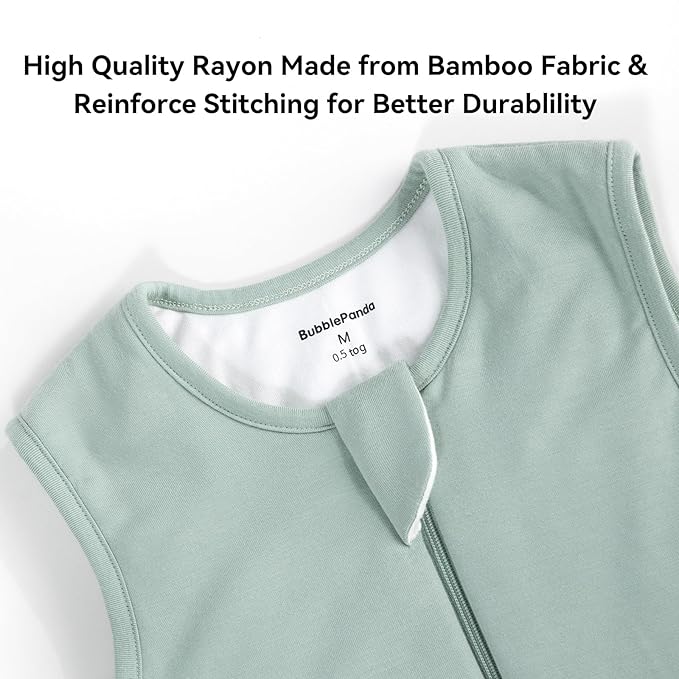 BubblePanda Rayon Made from Bamboo Toddler Sleep Sack with Feet 24-36 Months 0.5 Tog Ultra Soft Toddler Sleeping Sack 2t-3t Baby Sleep Bag Walker Wearable Blanket with Legs 2-Way Zipper Lightweight