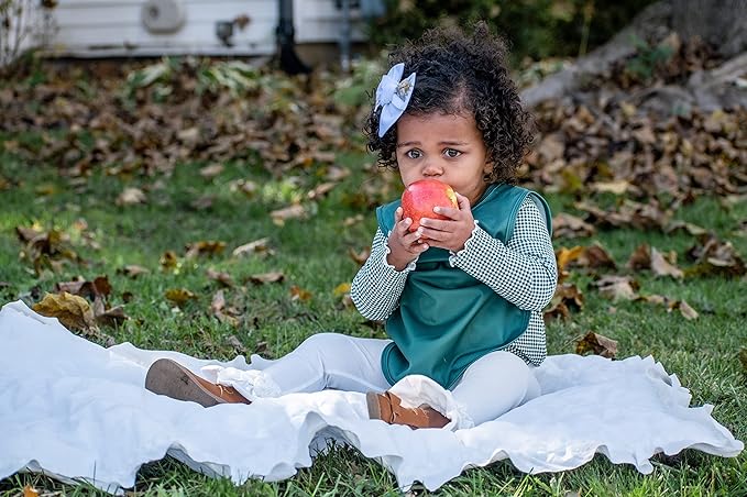 BapronBaby Minimalist Pine Bapron - No Neck Tie Safer Bib for Baby & Toddler - Soft Waterproof Stain Resistant - Machine Washable - Sz Preschool 3-5yrs