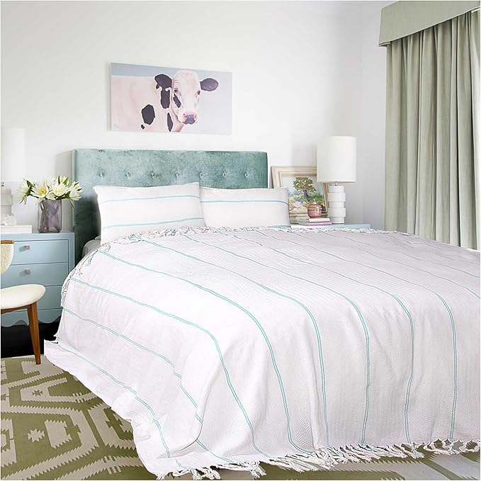 Large Turkish Blanket Cooling Blanket Thin Throw Queen Full Size Quilt Comforter Bedspread Bed Sheet Bedroom Decor Accessories Aesthetic Magnolia Spring Nursery Nature Life Nursery Home Decoration