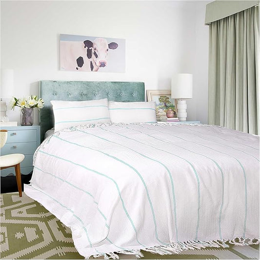 Large Turkish Blanket Cooling Blanket Thin Throw Queen Full Size Quilt Comforter Bedspread Bed Sheet Bedroom Decor Accessories Aesthetic Magnolia Spring Nursery Nature Life Nursery Home Decoration