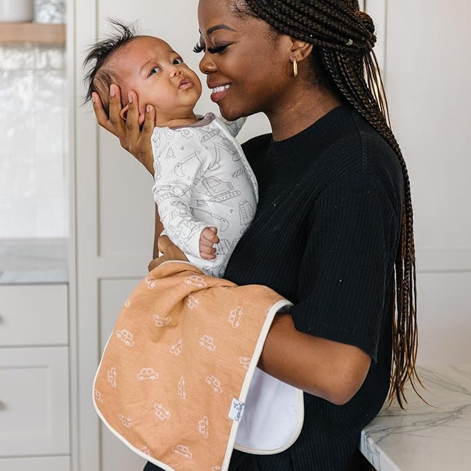 Copper Pearl Baby Burp Cloth Large 21''x10'' Size Premium Absorbent Triple Layer 3-Pack Gift Set Gage