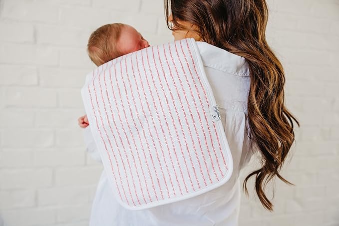 Copper Pearl Premium Baby Burp Cloths - 3-Pack Large Cotton Burp Cloths, Extra Soft Spit Up Rags with 3 Absorbent Layers, Perfect for Baby Boy Gifts (21" x 10" Size, Sluggera Set)