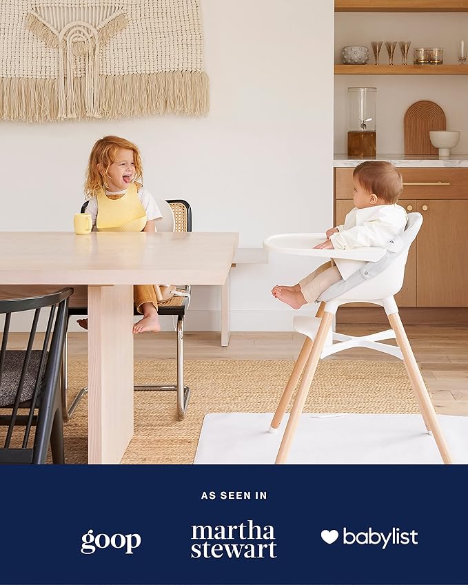 Lalo The Chair Convertible 3-in-1 High Chair for Babies & Toddlers, Dishwasher Safe Tray, Adjustable Footrest, Blueberry