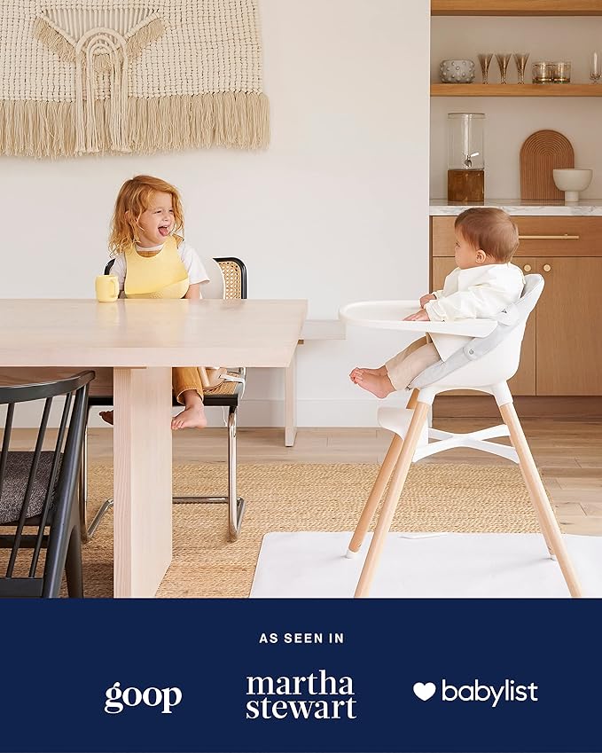 Lalo The Chair Convertible 3-in-1 High Chair for Babies & Toddlers, Dishwasher Safe Tray, Adjustable Footrest, Coconut