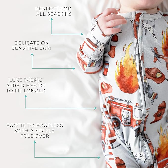 Posh Peanut Convertible Baby Sleepers - Girls Footless Baby Pajamas with 2 Way Zipper for Easy Diaper Changes