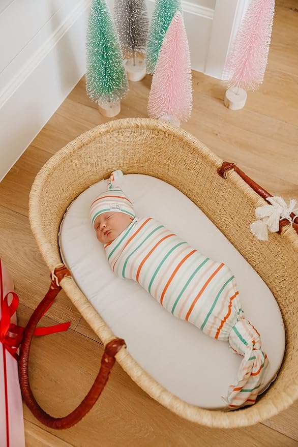 Copper Pearl Large Premium Knit Baby Swaddle Receiving Blanket Tinsel