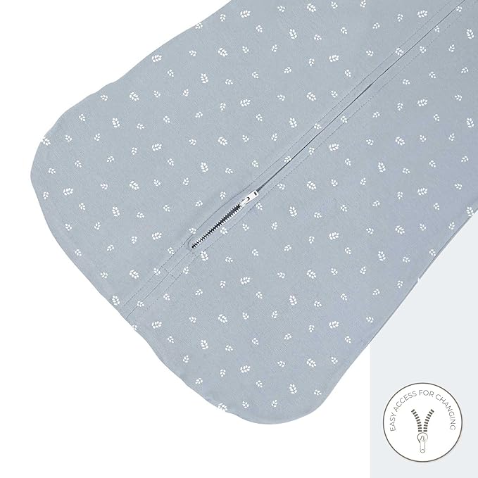 Ely's & Co. 100% Cotton Wearable Blanket Baby Sleep Bag 2 Pack (12-18 Months, Blue)