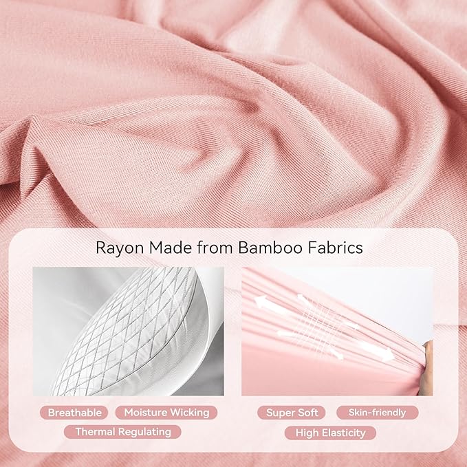 Rayon Made From Bamboo Sleep Sack 24-36 Months 0.5 Tog Ultra Soft Summer Toddler Sleep Sack 2t-3t with Feet 2-Way Zipper Lightweight Baby Sleeping Bag with Legs Thin Baby Wearable Blanket-Pink