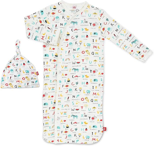 Magnetic Me Modal Newborn Sleeper Gown & Hat Set | Silky Soft Modal Fabric Sleep Sack