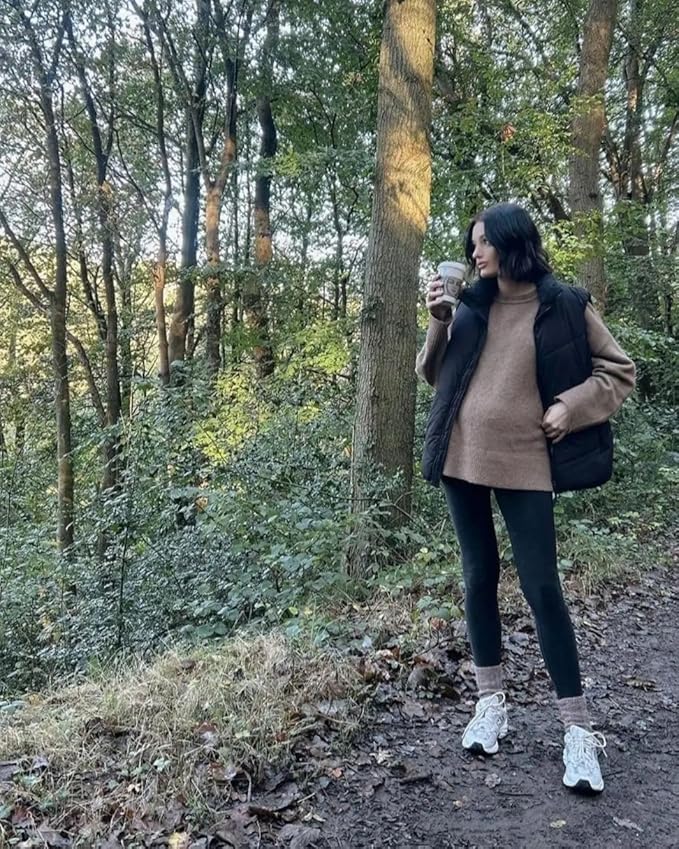 GROTEEN 3 Pack Women's Maternity Leggings with Pockets Over The Belly Workout Yoga Pregnancy Pants