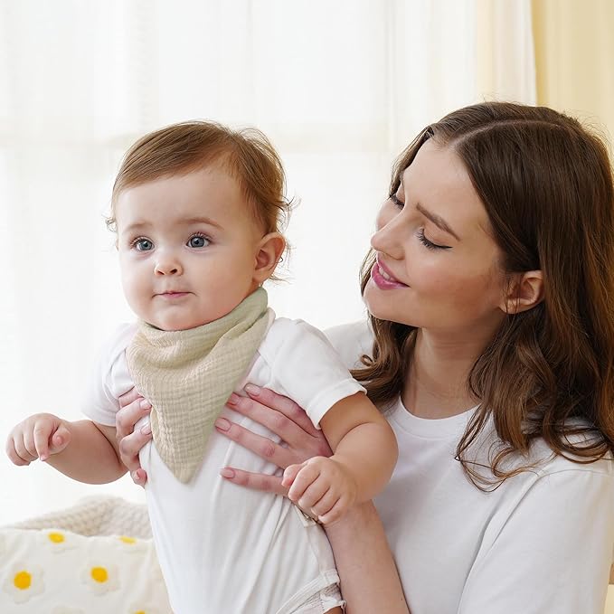 Muslin Baby Bibs Baby Drool Bandana Bibs for Baby Girls Boys Infant Newborn Toddler Drooling and Teething