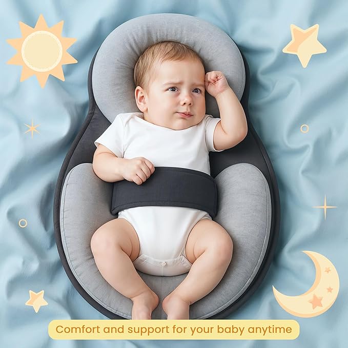 Inclined Baby Cushion – Soft & Supportive Pillow for Feeding and Playtime – Compact, Lightweight and Breathable Design