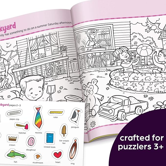 Highlights Hidden Pictures Sticker Fun for Kids Ages 3-6, 4-Pack, 64 Pages of Seek and Find Sticker Activities, Books Double as Coloring Books, 480+ Stickers, Volume 1