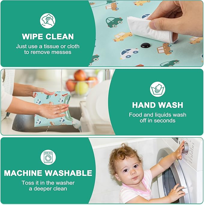 Long Sleeve Baby Bib For Eating Feeding Mess Proof Waterproof Food Smock Bibs With Pocket For Newborn Boy Girl